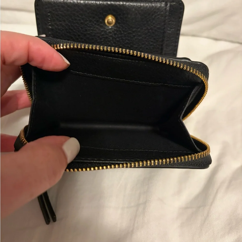 Tory Burch Black Pebbled Leather Wallet - Picture 2 of 4